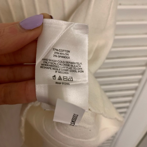 Express White Ribbed Tank - Picture 8 of 8